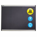 Quartet Magnetic Letter, Push-Pin Bulletin Board, Magnetic Fabric, 24"H x 36"W, Gray - MB543A