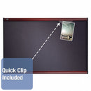 Quartet Push-Pin Bulletin Board, Fabric, 36"H x 48"W, Gray - B444M