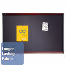Quartet Push-Pin Bulletin Board, Fabric, 36"H x 48"W, Gray - B444M