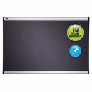 Quartet Push-Pin Bulletin Board, Fabric, 36"H x 48"W, Gray - B444A