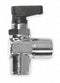 Alpha Fittings Mini Ball Valve, Nickel-Plated Brass, Angle, 1-Piece, Pipe Size 1/8 in - 86720-02