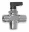 Alpha Fittings Mini Ball Valve, Nickel-Plated Brass, 3-Way, 1-Piece, Pipe Size 3/8 in - 86700-06