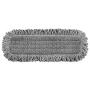 Rubbermaid Pulse Executive Single-Sided Microfiber Dust Mop Head, 18", Light Gray - RCP1867397EA