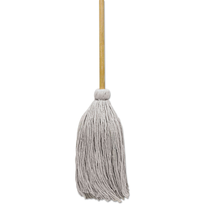 Boardwalk Mop Head, Cotton, Cut-End, White, #24 Handle Deck, 6/Carton - BWKCD50024S