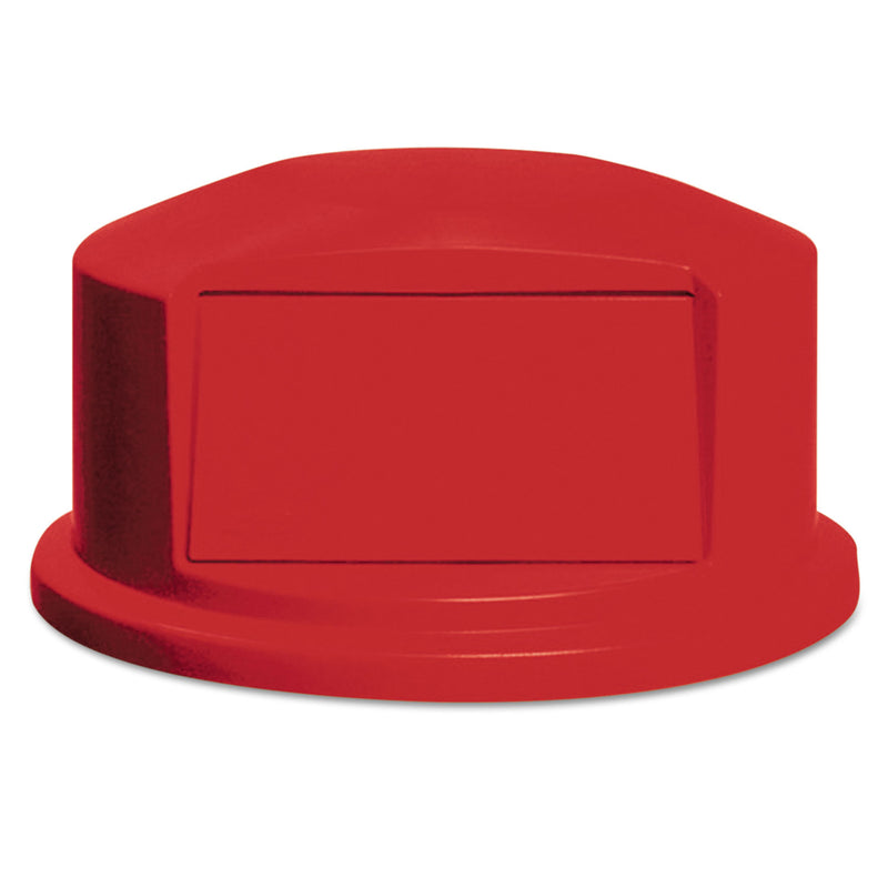 Rubbermaid Round Brute Dome Top With Push Door, 24.81W X 12.63H, Red - RCP264788RED