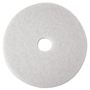 3M Low-Speed Super Polishing Floor Pads 4100, 14" Diameter, White, 5/Carton - MMM08478