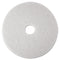 3M Low-Speed Super Polishing Floor Pads 4100, 14" Diameter, White, 5/Carton - MMM08478