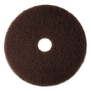 3M Low-Speed High Productivity Floor Pad 7100, 20" Diameter, Brown, 5/Carton - MMM08448