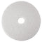 3M Low-Speed Super Polishing Floor Pads 4100, 16" Diameter, White, 5/Carton - MMM08480