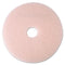 3M Ultra High-Speed Eraser Floor Burnishing Pad 3600, 24" Diameter, Pink, 5/Carton - MMM25861
