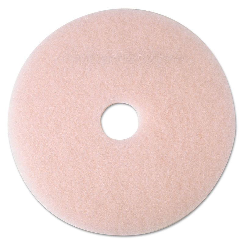 3M Ultra High-Speed Eraser Floor Burnishing Pad 3600, 21" Diameter, Pink, 5/Carton - MMM25859