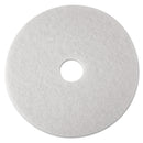 3M Low-Speed Super Polishing Floor Pads 4100, 24" Diameter, White, 5/Carton - MMM08488