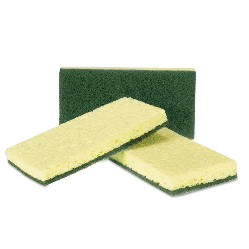 Royal Heavy-Duty Scrubbing Sponge, Yellow/Green, 20/Carton - RPPS740C20