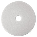 3M Super Polish Floor Pads 4100, 27" Diameter, White, 5/Carton - MMM20313