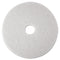 3M Super Polish Floor Pads 4100, 27" Diameter, White, 5/Carton - MMM20313