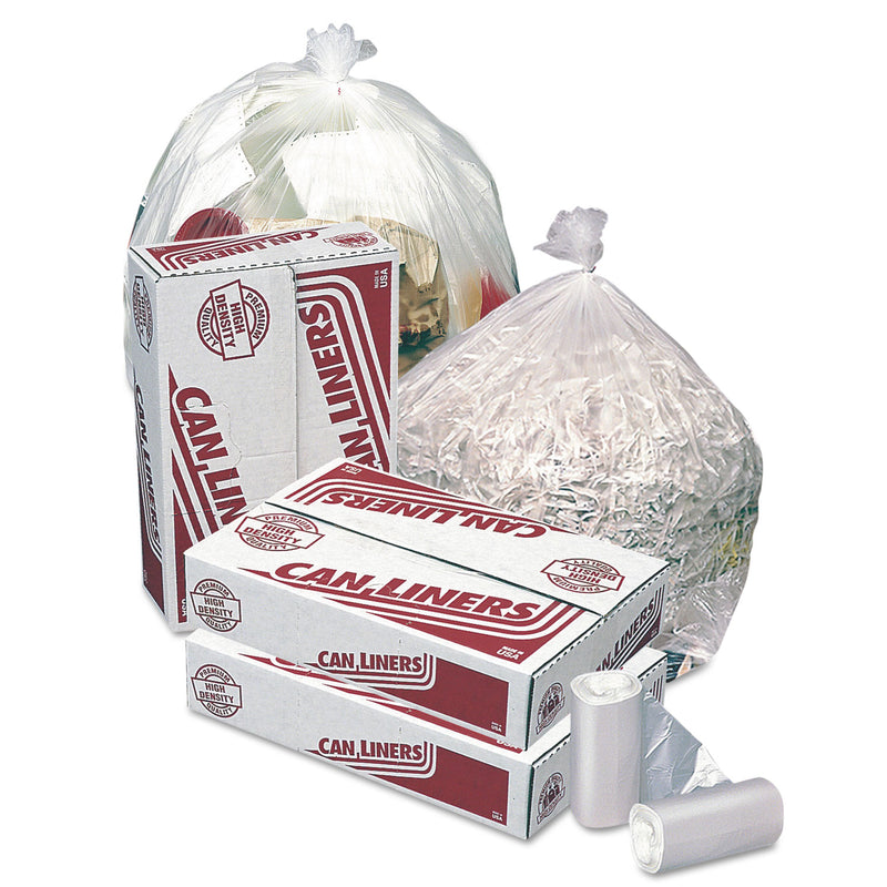 Pitt Plastics High-Density Coreless Mini-Roll Can Liners, 30 Gal, 10 Microns, 30" X 37", Natural, 500/Carton - PITMR30371MC