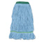 Boardwalk Super Loop Wet Mop Head, Cotton/Synthetic Fiber, 1" Headband, Medium Size, Blue, 12/Carton - BWK502BLNBCT