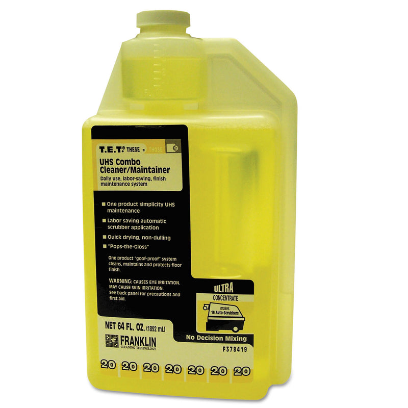 Franklin T.E.T. #20 Uhs Combo Floor Cleaner/Maintainer, Citrus Scent, 2Qt. Bottle, 2/Ct - FKLF378419