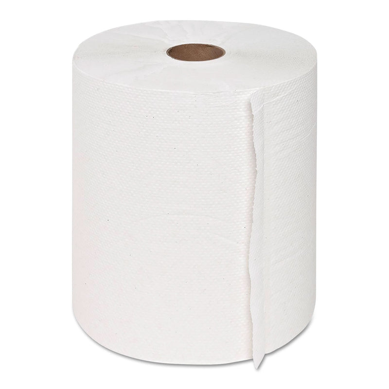 GEN Hardwound Roll Towels, 1-Ply, White, 8" X 350 Ft, 12 Rolls/Carton - GEN1910