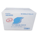 GEN Bath Tissue, Septic Safe, 2-Ply, White, 500 Sheets/Roll, 96 Rolls/Carton - GEN550