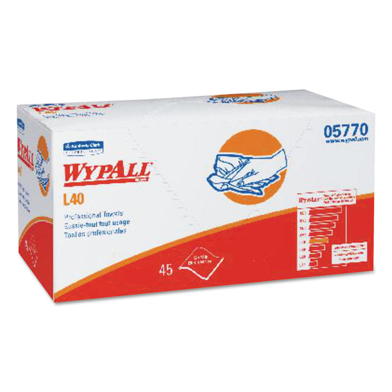 Wypall L40 Towels, Pro Towels, 12 X 23, White, 45/Box, 12/Carton - KCC05770
