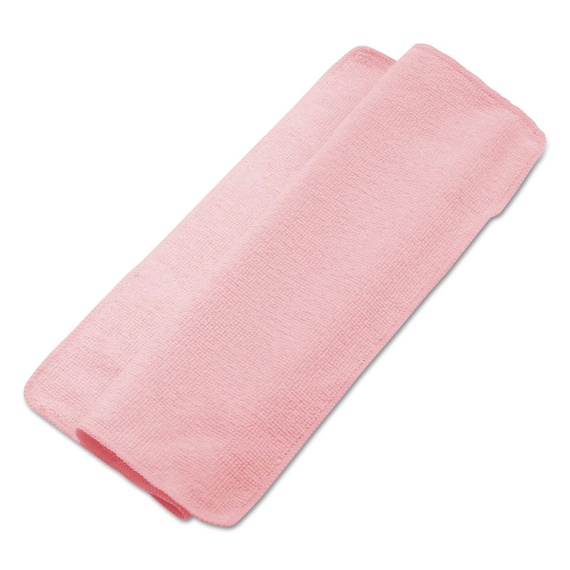 Boardwalk Lightweight Microfiber Cleaning Cloths, Pink, 16 X 16, 24/Pack - BWK16REDCLOTH