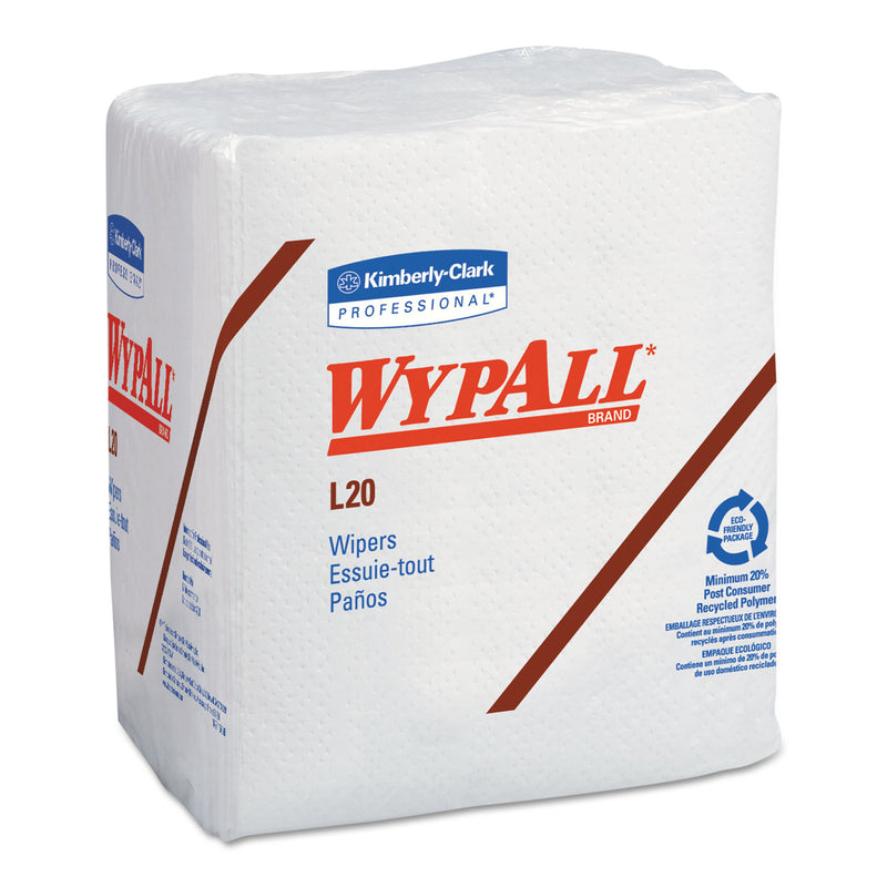 Wypall L20 Towels, 1/4 Fold, 4-Ply, 12 1/5 X 13, White, 68/Pack, 12/Carton - KCC47022