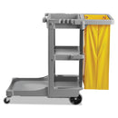 Boardwalk Janitor'S Cart, Three-Shelf, 22W X 44D X 38H, Gray - BWKJCARTGRA