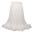 Boardwalk Mop Head, Premium Saddleback Head, Rayon Fiber, 24-Oz., White, 12/Carton - BWK324R