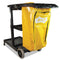 Impact Janitorial Cart, Three-Shelves, 20.5W X 48D X 38H, Yellow - IMP6850