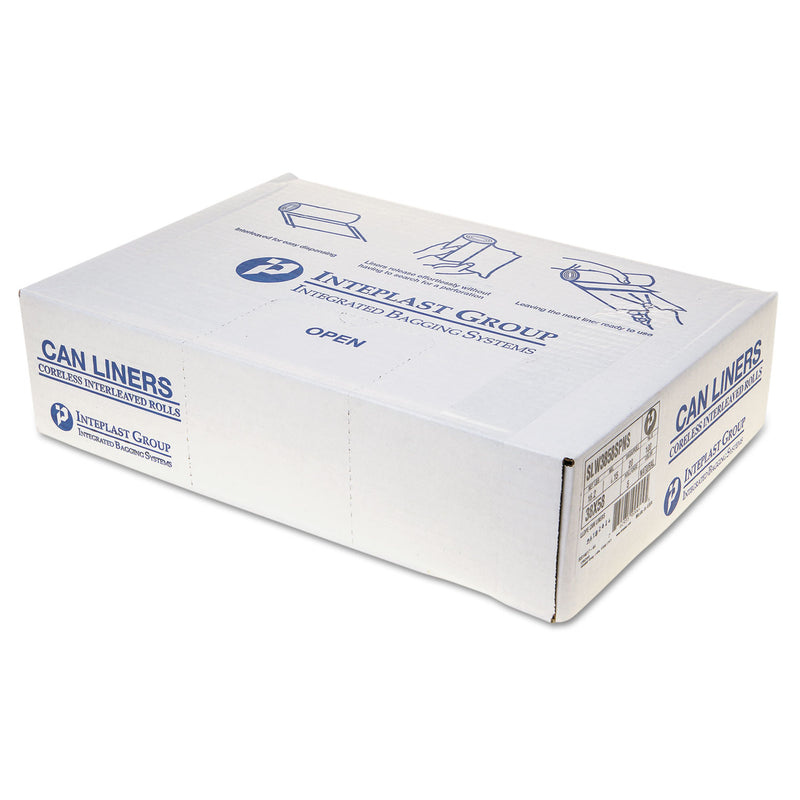 Inteplast Low-Density Commercial Can Liners, 60 Gal, 1.15 Mil, 38" X 58", Clear, 100/Carton - IBSSLW3858SPNS