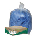 Earthsense Commercial Linear Low Density Clear Recycled Can Liners, 60 Gal, 1.5 Mil, 38" X 58", Clear, 100/Carton - WBIRNW5815C