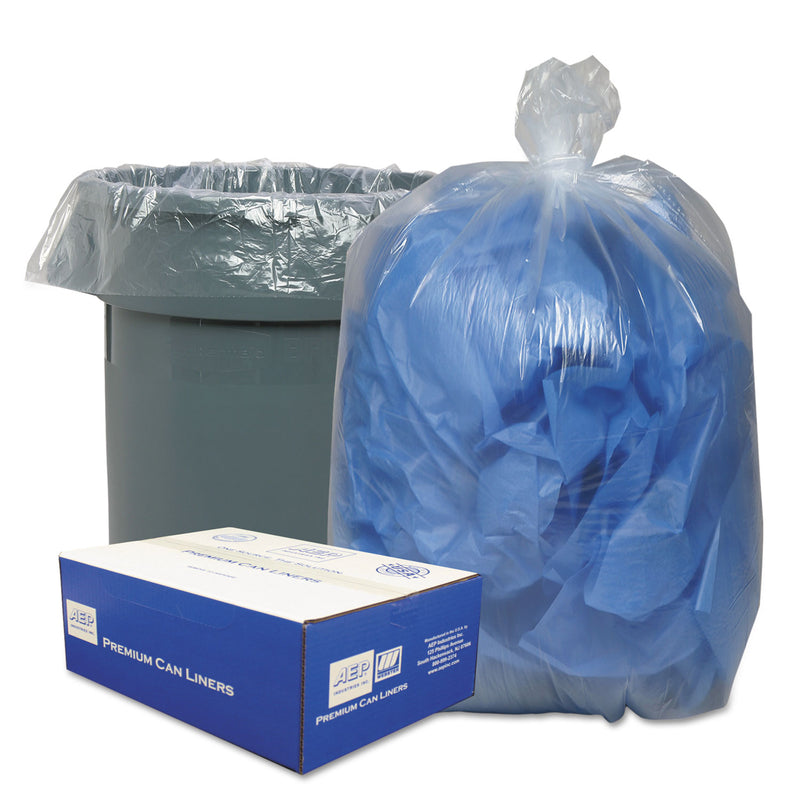 Classic Clear Linear Low-Density Can Liners, 30 Gal, 0.71 Mil, 30" X 36", Clear, 250/Carton - WBI303618C