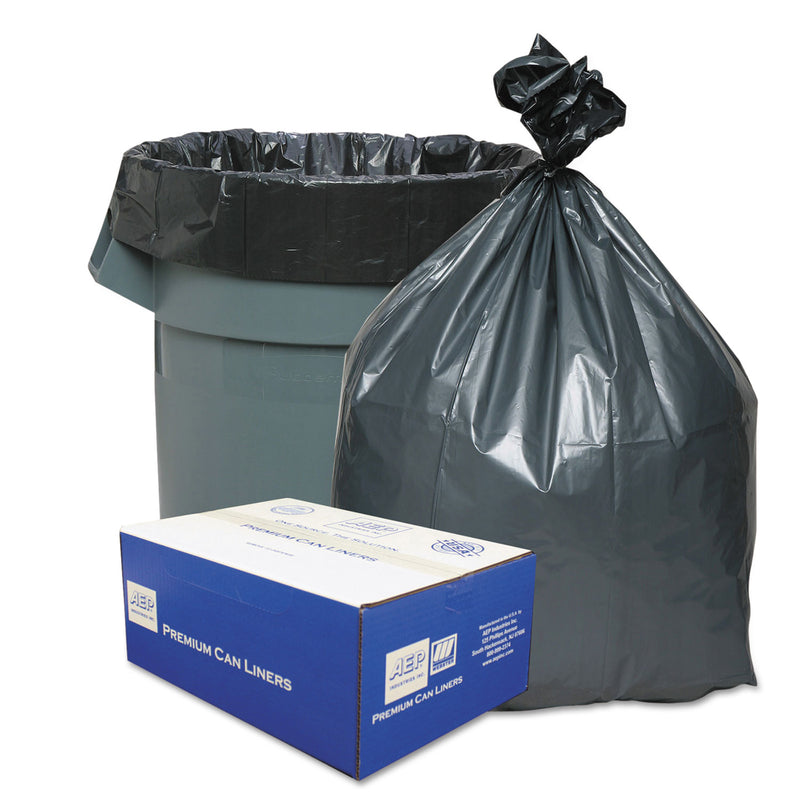 Platinum Plus Can Liners, 30 Gal, 1.35 Mil, 30" X 36", Gray, 100/Carton - WBIPLA3770