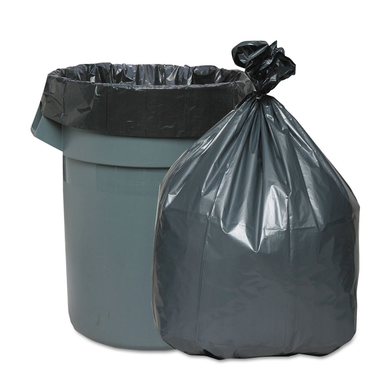 Platinum Plus Can Liners, 60 Gal, 1.55 Mil, 39" X 56", Gray, 25/Carton - WBIPLA5525