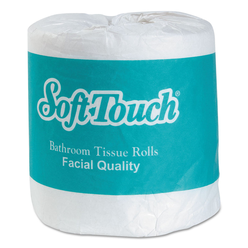 Paper Source Soft Touch Bath Tissue, Septic Safe, 2-Ply, White, Individually Wrapped, 500 Sheets/Roll, 96/Carton - PSCST296