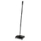 Rubbermaid Floor & Carpet Sweeper, Plastic Bristles, 44" Handle, Black/Gray - RCP421288BLA