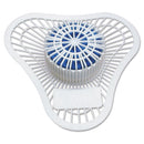 Big D Non-Para Urinal Screen, Lasts 30 Days, White, Evergreen Fragrance, Dozen - BGD659