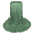 Boardwalk Mop Head, Premium Standard Head, Cotton/Rayon Fiber, Medium, Green - BWK502GNNB