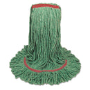 Boardwalk Mop Head, Premium Standard Head, Cotton/Rayon Fiber, Large, Green - BWK503GNNB