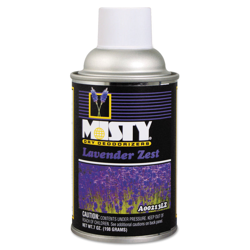 Misty Metered Dry Deodorizer Refills, Lavender Zest, 7 Oz Aerosol, 12/Carton - AMR1039375