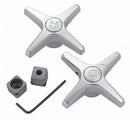 Brasscraft Handle, Faucet Handle Type Cross, Finish Chrome, Use With Water Temp. Hot/Cold, Zinc - SH3463