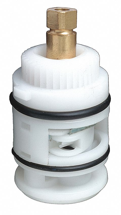 Brasscraft Hot/Cold Cartridge, Fits Brand Valley, Brass, Plastic, White Finish - SL1238X B