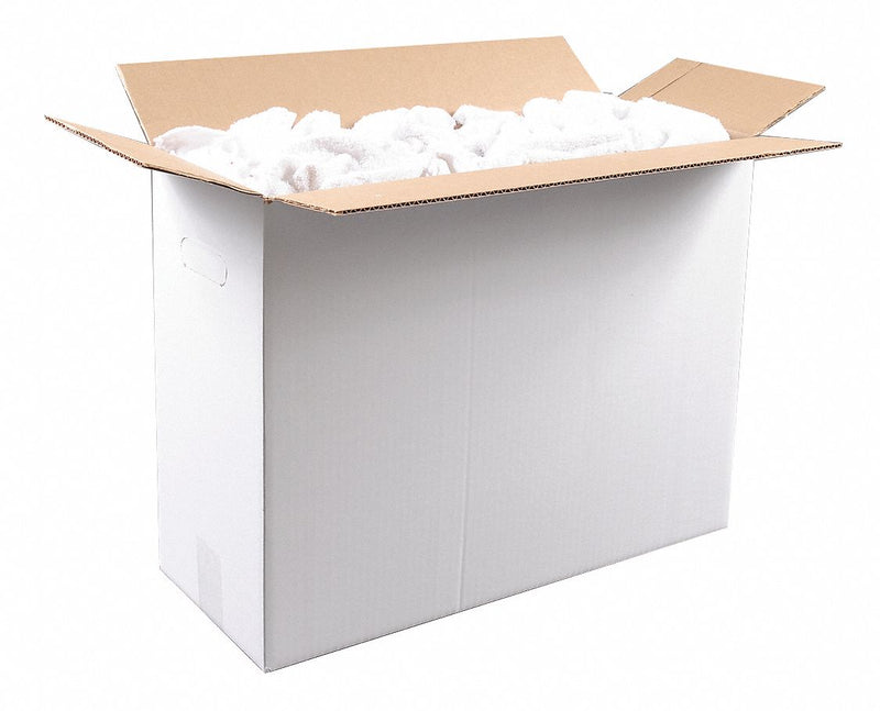Top Brand Cloth Rag, Terry Cloth, White, Varies, 25 lb - G412025PC ...