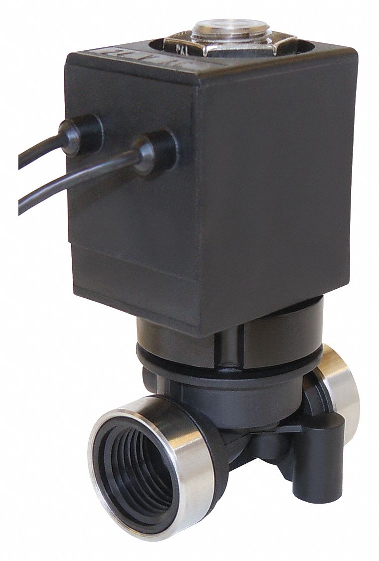 Spartan Glass Filled Nylon Solenoid Valve, 2-Way/2-Position Valve Design, Normally Closed - 6200-B60-AAC6B