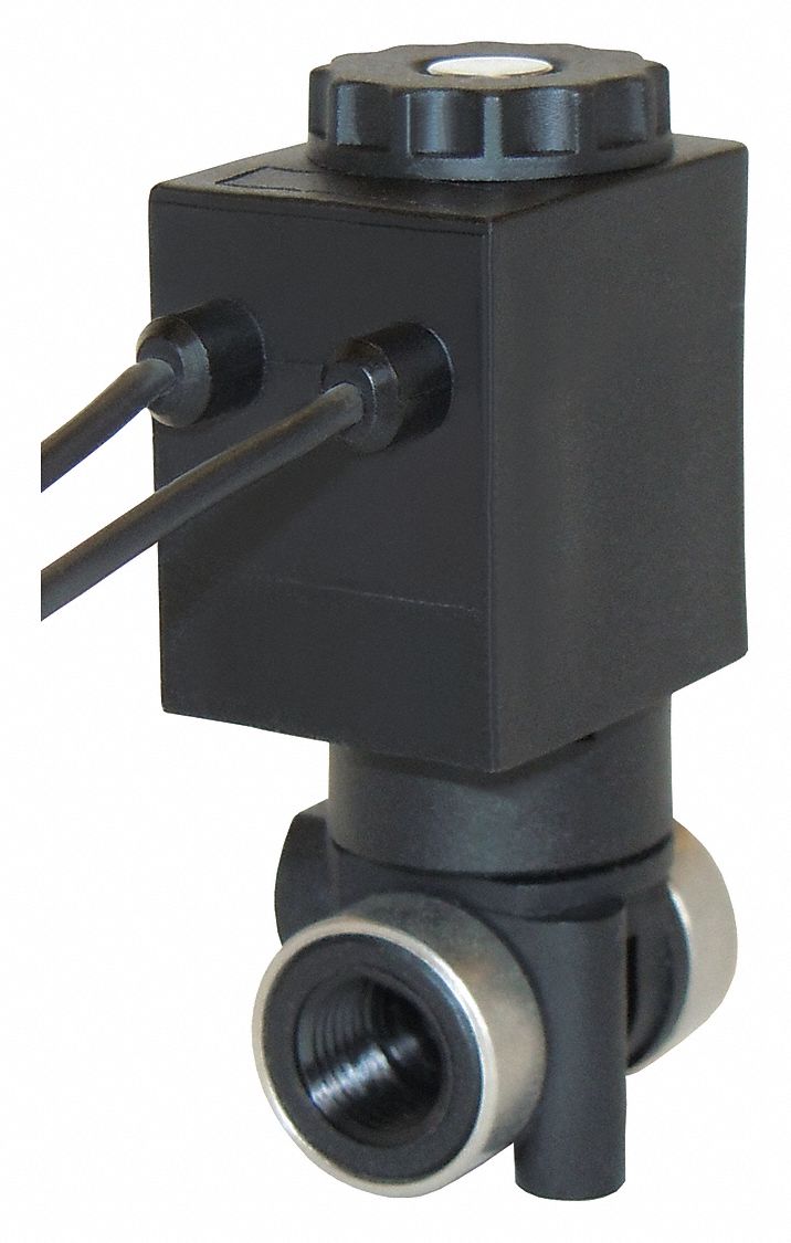 Spartan Glass Filled Nylon Solenoid Valve, 2-Way/2-Position Valve Design, Normally Closed - 3827-E80-AA83B