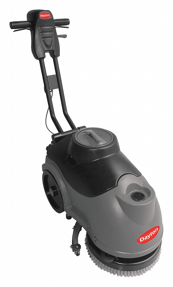 Dayton Walk Behind Floor Scrubber, Compact, 150 rpm Brush Speed, Disc Deck Style, 0.5 HP - 20HW28