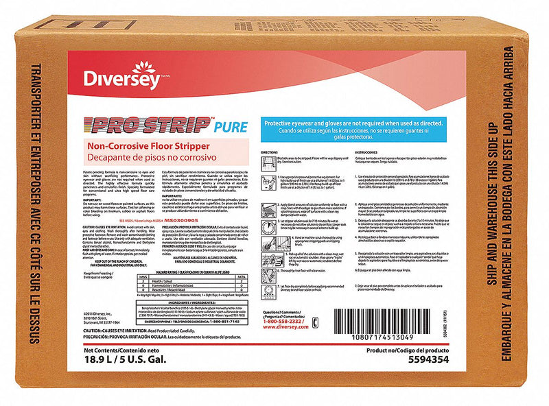 Diversey 5 gal Butyl Free Floor Stripper, 1 EA - 95594354