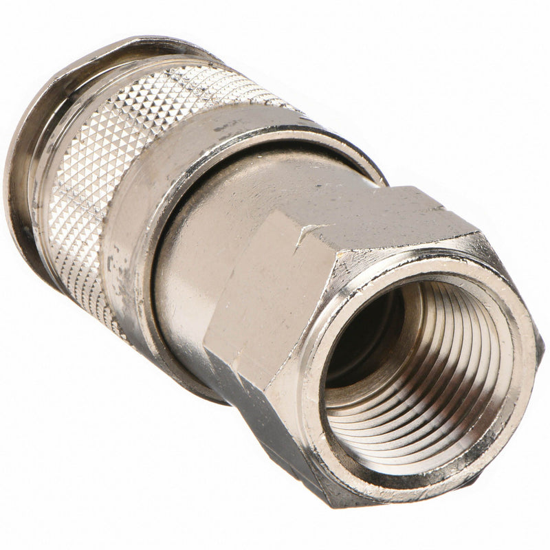 Alpha Fittings Quick Connect Hose Coupling, Universal, Brass, Socket - 80192-08