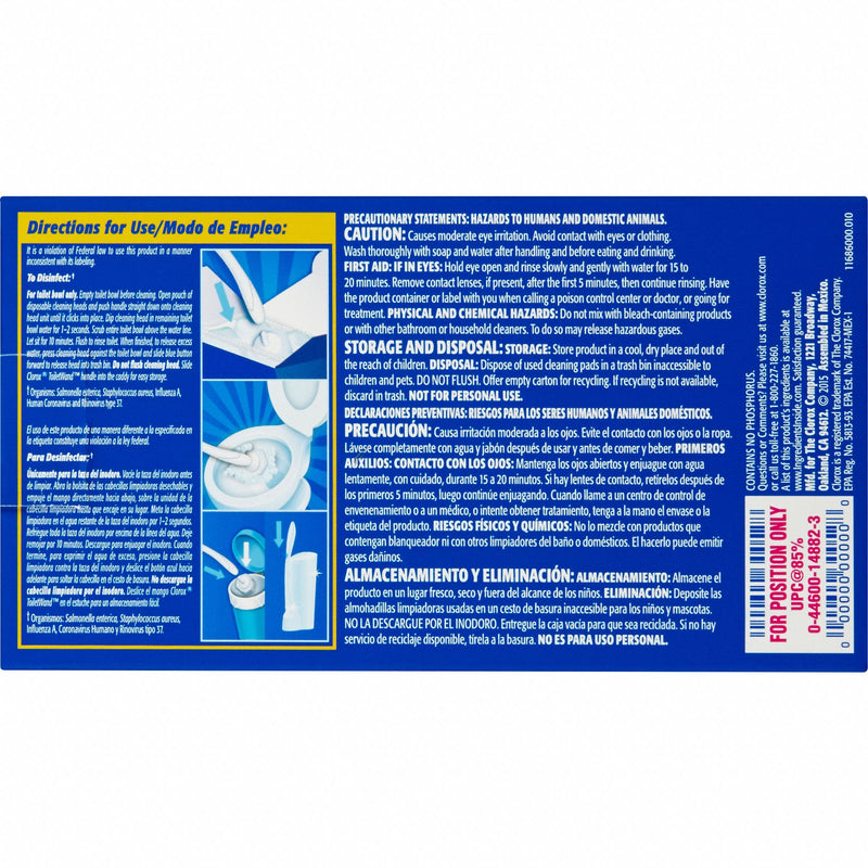 Clorox Toilet Wand Disposable Refill, 6 ct. Cleaner Container Size, Box Cleaner Container Type - 14882